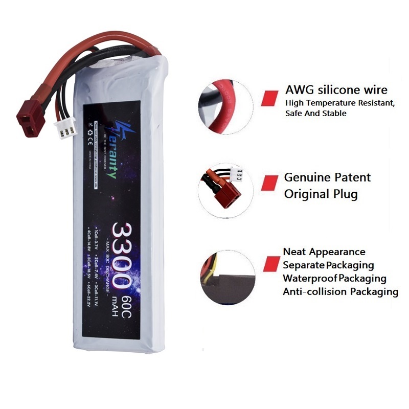2S 7.4V LiPo Battery 3300mAh 6 - Drone Battery Adapter recensione e prezzo