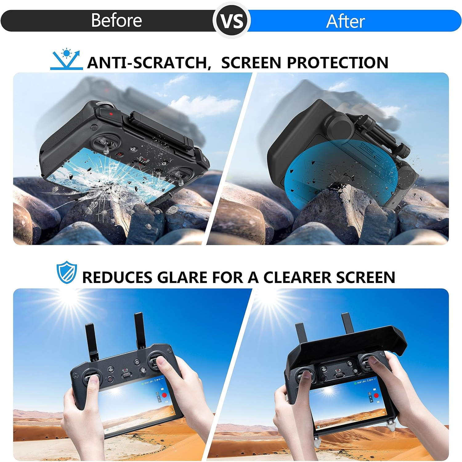 2-in-1 Sun Hood & Joystick Cov - Drone Controller Hood recensione e prezzo