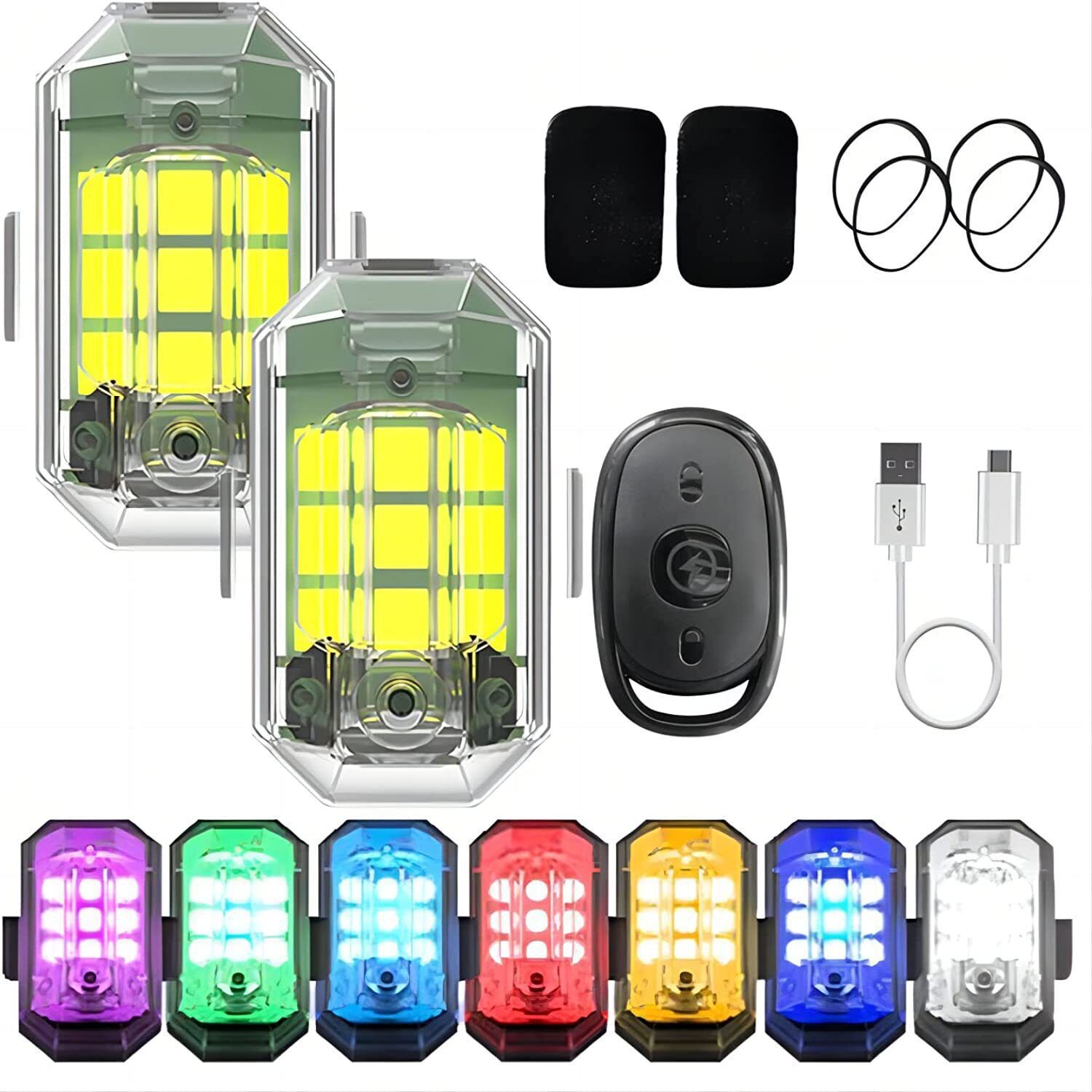 1/2/4Pc Remote Motorcycle Ligh - Drone Strobe Light recensione e prezzo