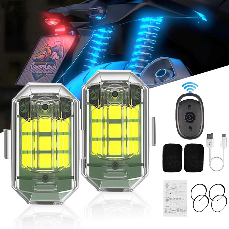 1/2/4Pc Remote Motorcycle Ligh - Drone Strobe Light recensione e prezzo